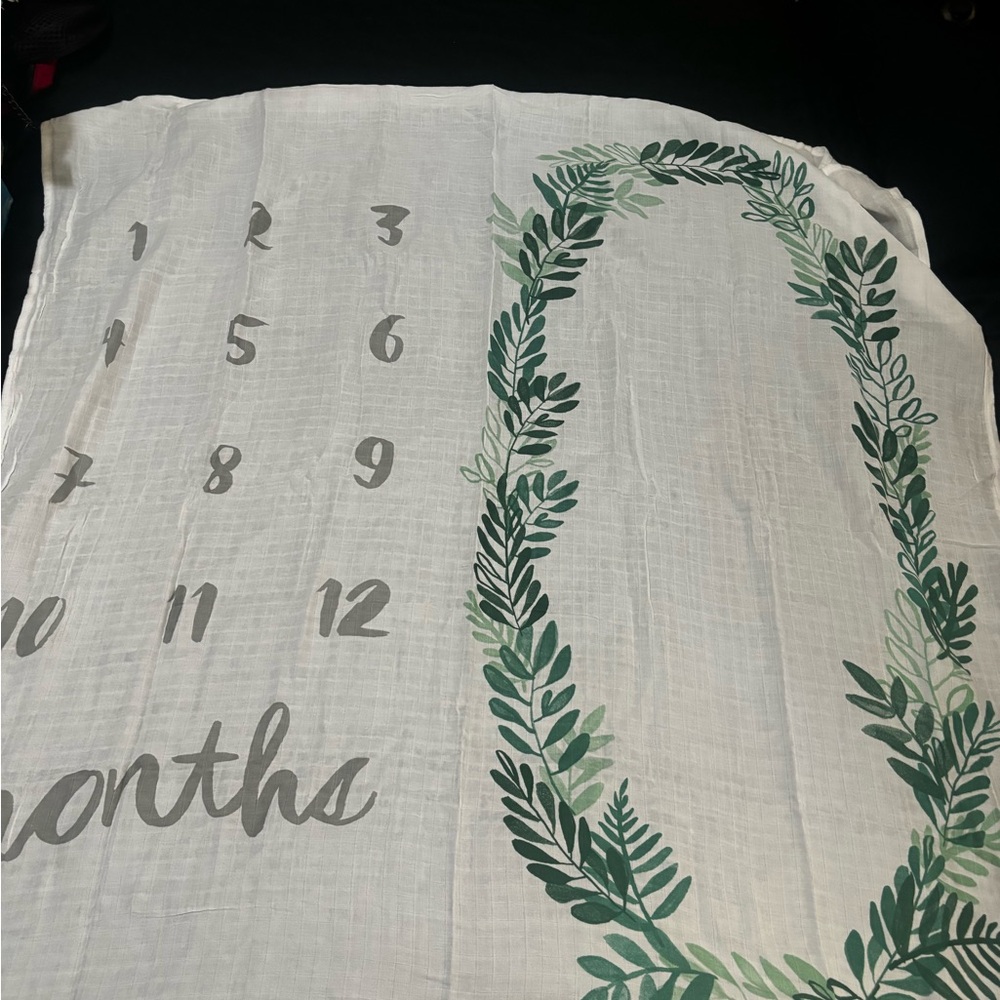 Leafy Milestone Blanket